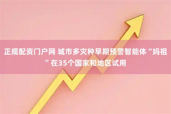 正规配资门户网 城市多灾种早期预警智能体“妈祖”在35个国家和地区试用